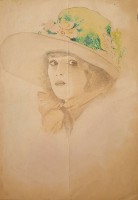 Jeune femme au chapeau